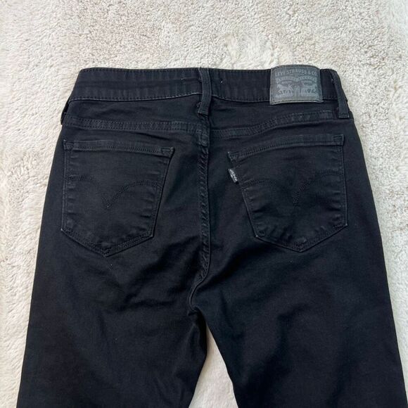 Levis 711 Black Skinny Jeans Womens Size 26x30 Pants Stretch Jegging Inseam 28" - Picture 7 of 9